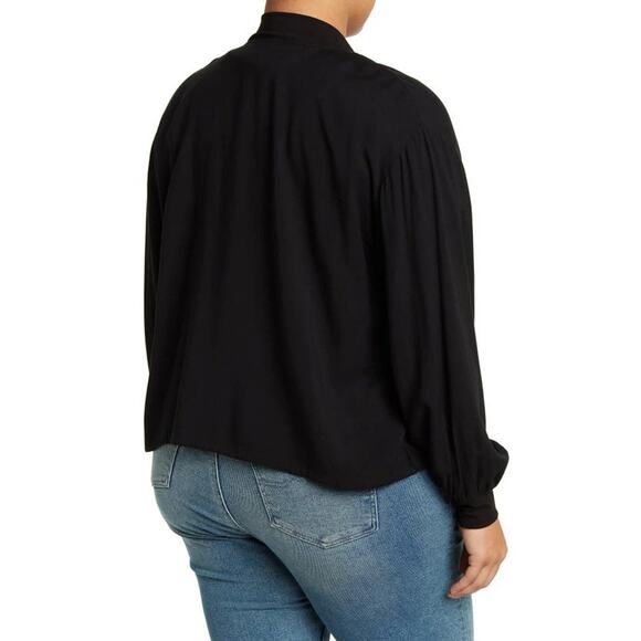 MELROSE AND MARKET Drawstring Bomber In Black NWOT Sz XL $45 1869 - Picture 2 of 5